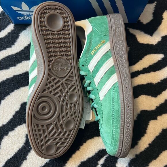 NWT Adidas Handball Spezial Sneakers Preloved Green Cream White Sz Men 6/Women 7 - Picture 12 of 15